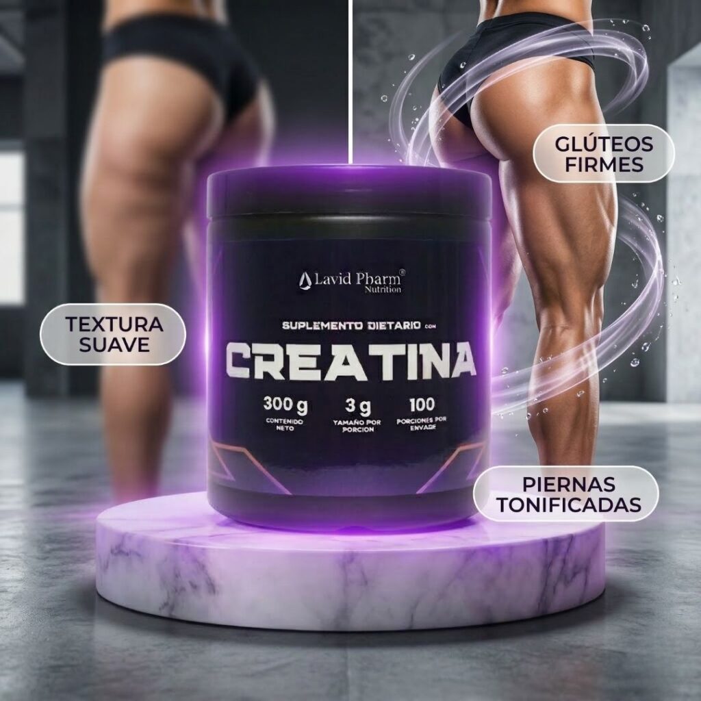 Creatina Pura Glúteos Firmes y piernas tonificadas