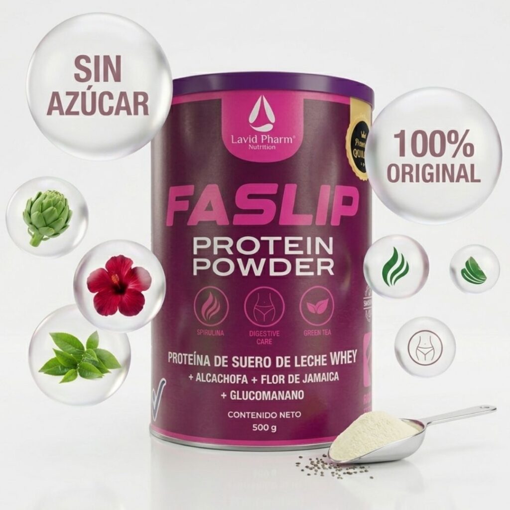 Faslip Protein Powder Original y Libre de Azúcar