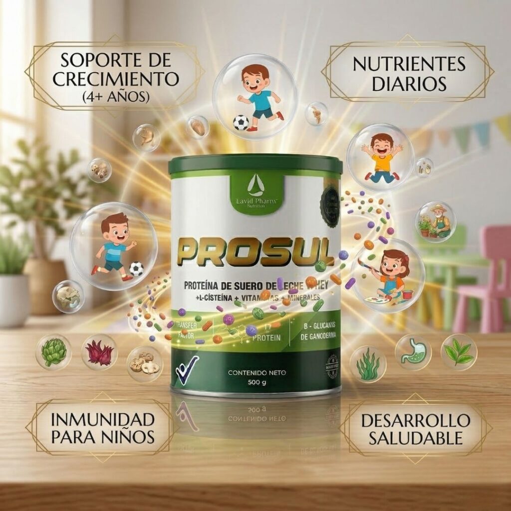 Prosul Proteina de Suero de Leche + L cisteina + Vitaminas + Minerales Bienestar para niños y adolescentes